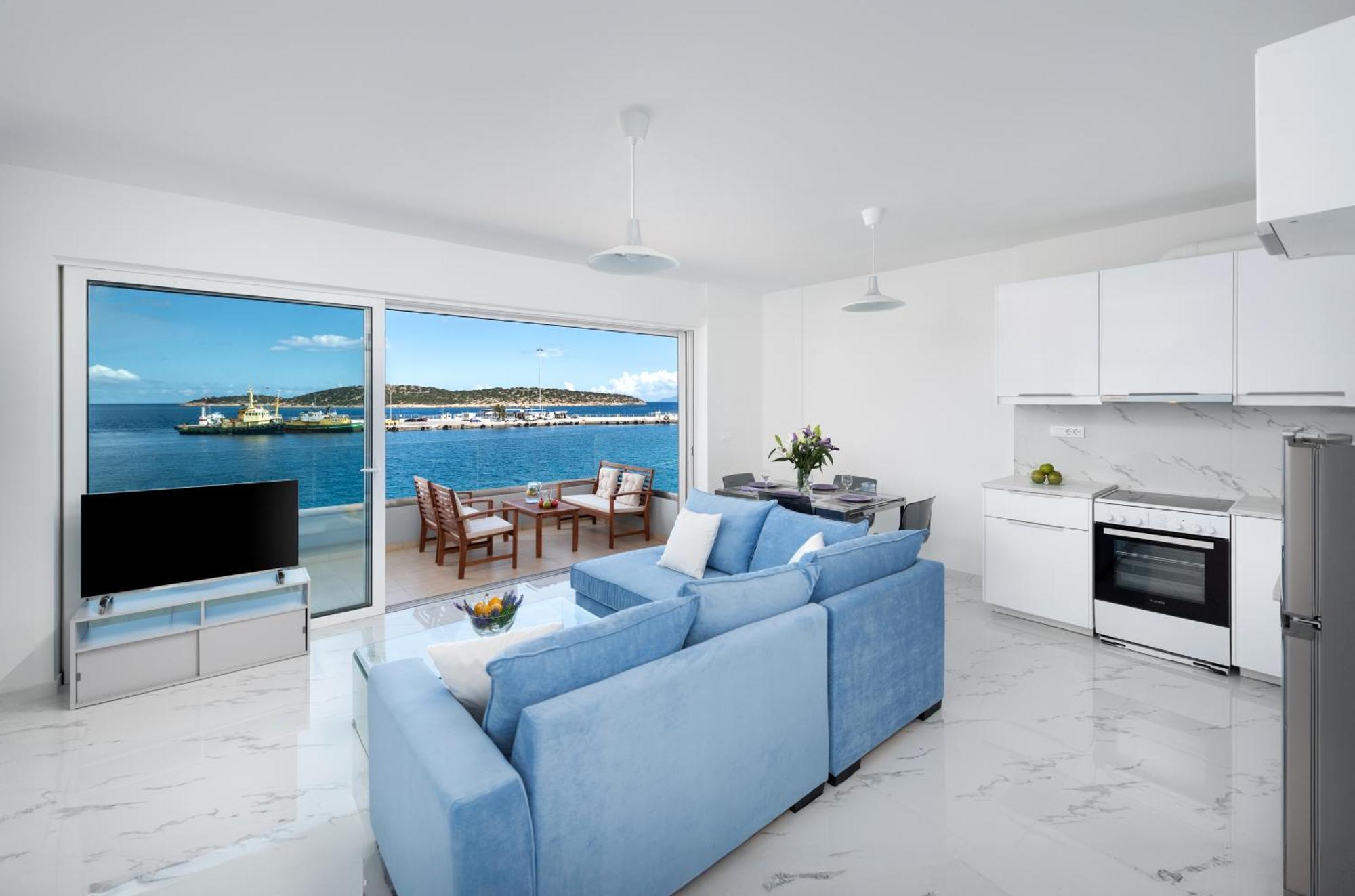 Sea View Bliss 2Br Agios Getaway Apartment อายิโอสนิโกลาโอส ภายนอก รูปภาพ