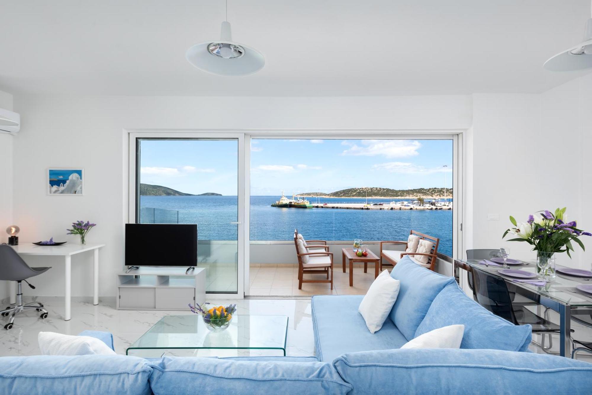 Sea View Bliss 2Br Agios Getaway Apartment อายิโอสนิโกลาโอส ภายนอก รูปภาพ