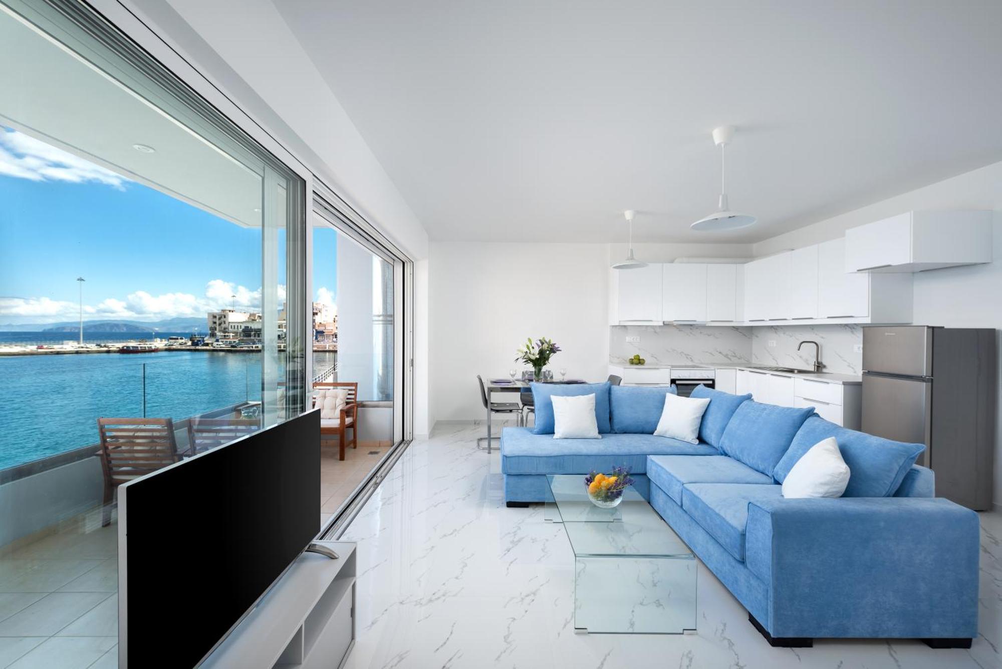Sea View Bliss 2Br Agios Getaway Apartment อายิโอสนิโกลาโอส ภายนอก รูปภาพ